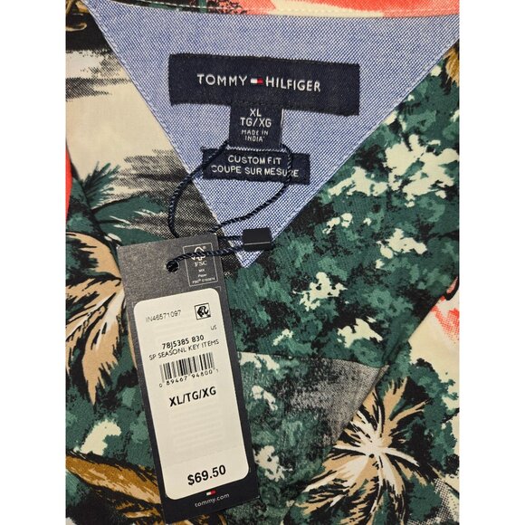Tommy Hilfiger Mens Hawaiian Shirt XL Custom Fit NEW NWT - Picture 5 of 7